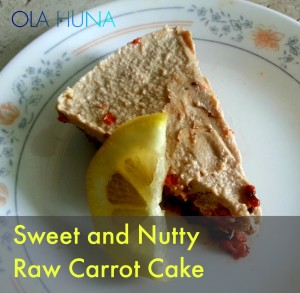 Sweet and Nutty Raw Carrot Cake